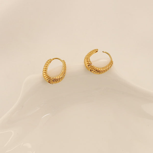 Minimalist Horn Texture Earrings