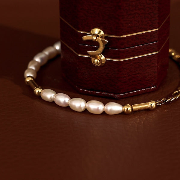 Vintage Elegant Natural Freshwater Pearl Bracelet