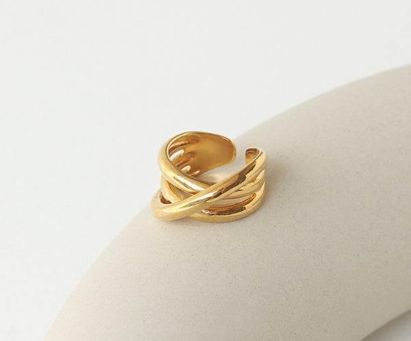 Wrapped Wire Minimalist Metal Open Ring